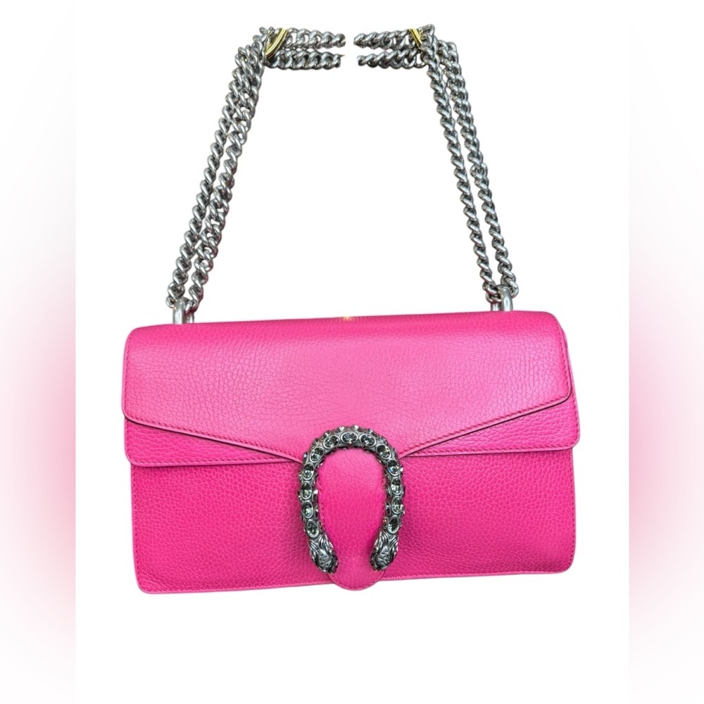 Gucci Pink Leather Chain Shoulder Bag Limited - Picture 2 of 5